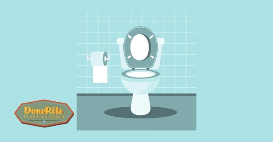 A toilet in a residential bathroom.