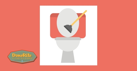 A plunger and a toilet.